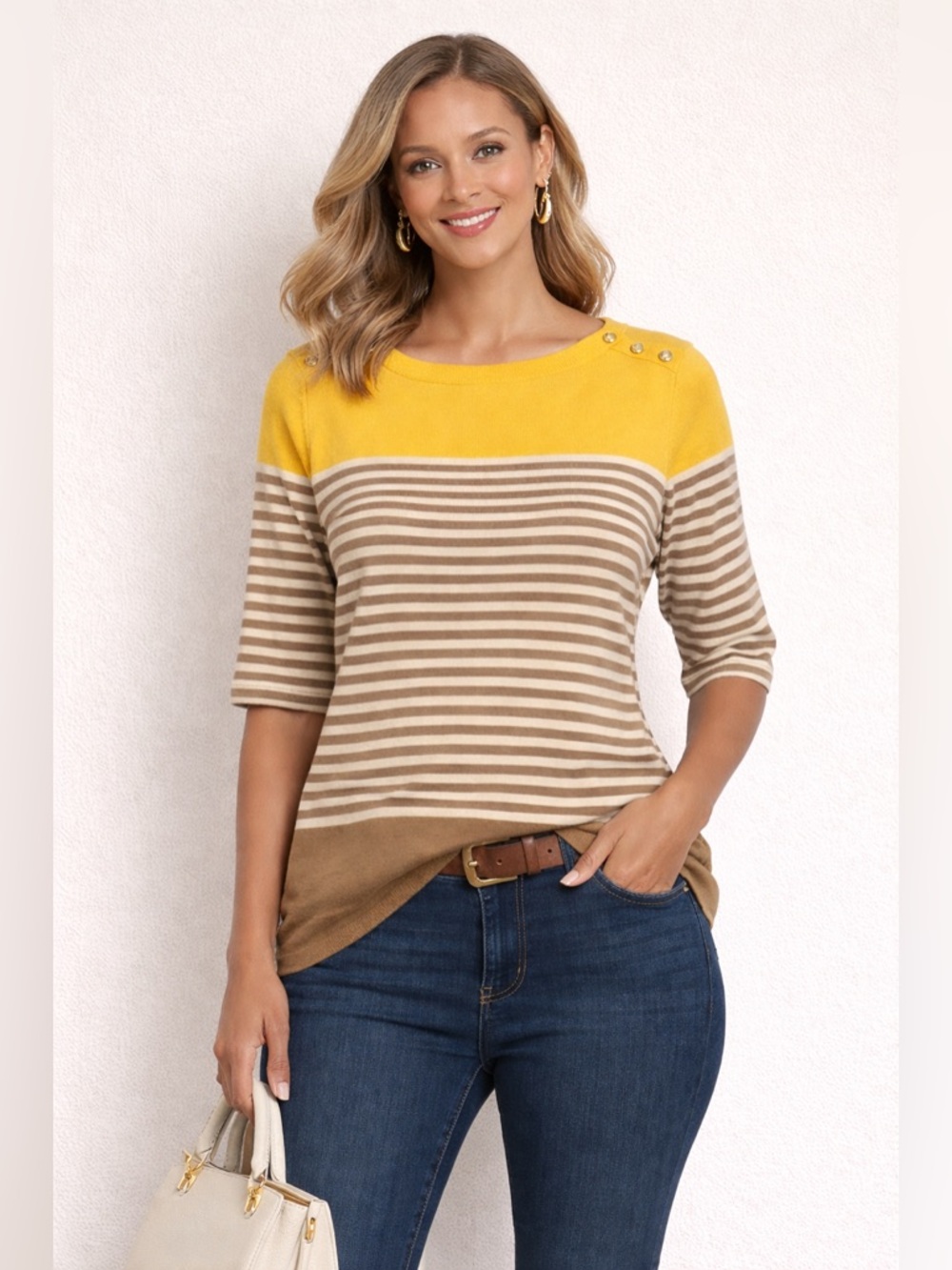Croft & Barrow Vibrant Yellow Top